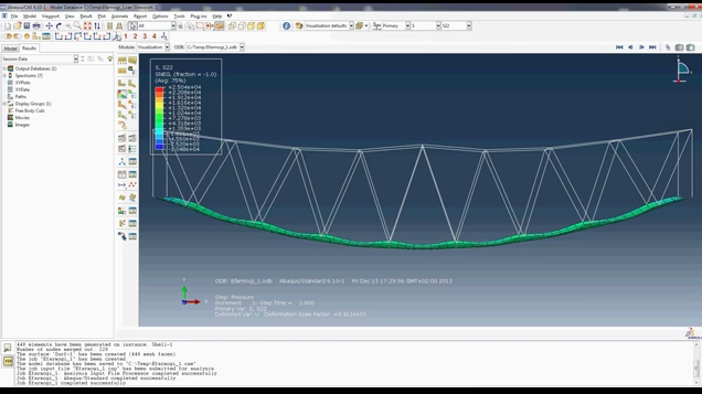 Abaqus Tutorial: steel truss pedestrian bridge