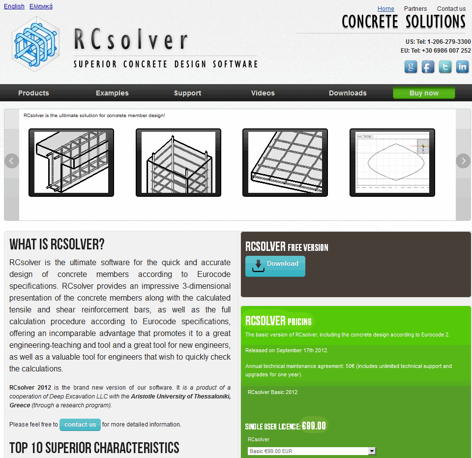 RCSolver Concrete design software to Eurocodes