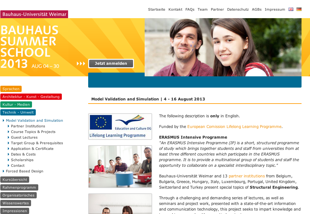 Summer Program on Model Validation & Simulation