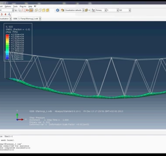 Abaqus Tutorial: steel truss pedestrian bridge