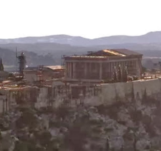 3D visualization of the construction the Parthenon, Ancient Greece