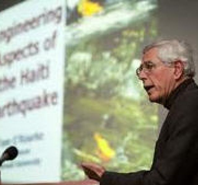 O'Rourke speaks about earthquake effects