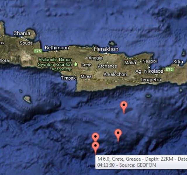 Magnitude 6 earthquake, Crete, Greece