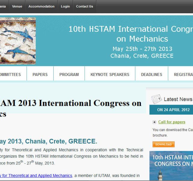 10th HSTAM International Congress on Mechanics (EXTENDED DEADLINE)