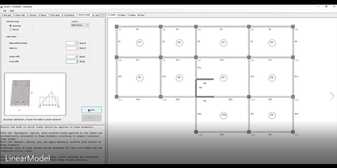 Build-X 2.0 freeware for Structural Analysis using OpenSees (linear elastic analysis)